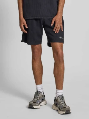 Szorty o kroju relaxed fit z efektem prążkowania model ‘SIGNAR’ PEGADOR