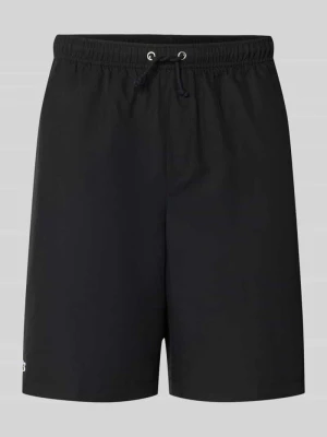 Szorty o kroju relaxed fit z naszywką z logo Lacoste Czarny
