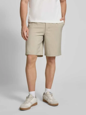 Szorty o kroju slim fit z kieszeniami z tyłu model ‘LOU’ Only & Sons Beżowy