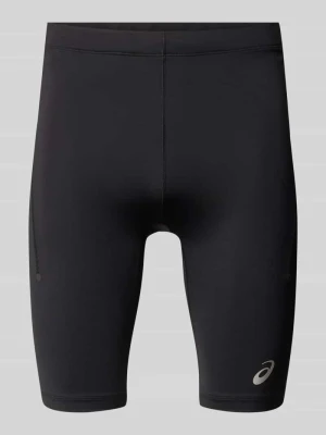 szorty o kroju slim fit z nadrukiem z logo Asics Czarny