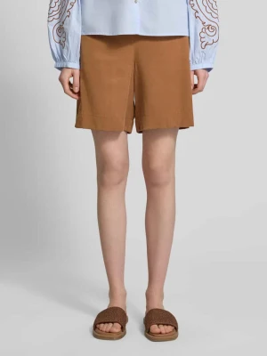 szorty o kroju straight fit i dodatek lnu Marc O'Polo