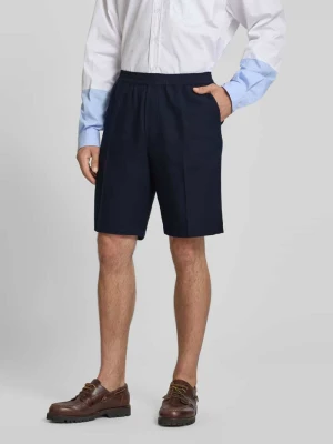 Szorty o kroju straight fit z mieszanki lnu Filippa K Granatowy