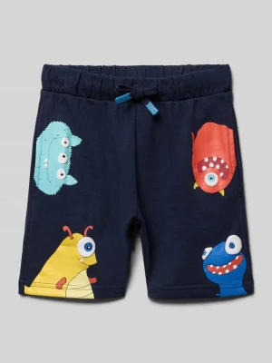 Szorty o kroju straight fit z nadrukiem z motywem BLUE SEVEN