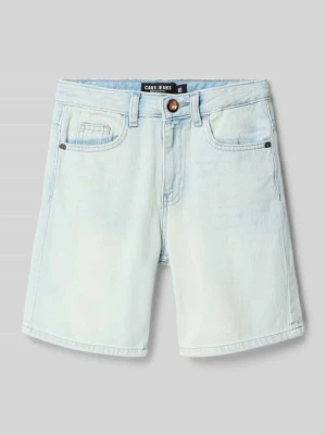 Szorty o kroju straight fit z naszywką z logo CARS JEANS