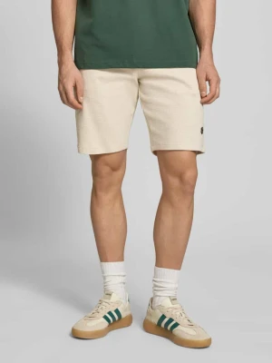 Szorty dresowe o kroju regular fit z wyhaftowanym logo model 'Fillip' Blend Piaskowy