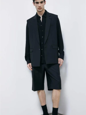 Szorty o kroju tailoringowym z lekkiej elastycznej mieszanki wełny PATRIZIA PEPE