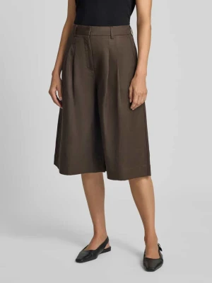 Szorty o kroju wide fit z mieszanki lyocellu model 'Colleen' CPH MUSE Ciemnobrązowy