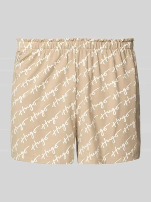 Szorty od piżamy o kroju komfortowym z mieszanki modalu z domieszką bawełny model 'NIKKA' HUGO