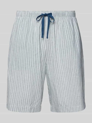 Szorty od piżamy o kroju relaxed fit z dodatkiem lnu Schiesser