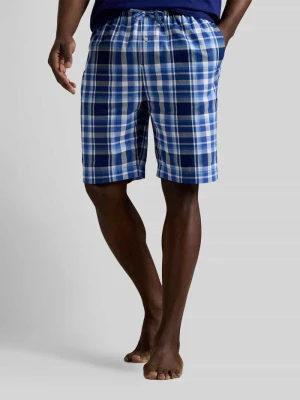 Szorty od piżamy z tunelem z czystej bawełny Polo Ralph Lauren Ciemnoniebieski