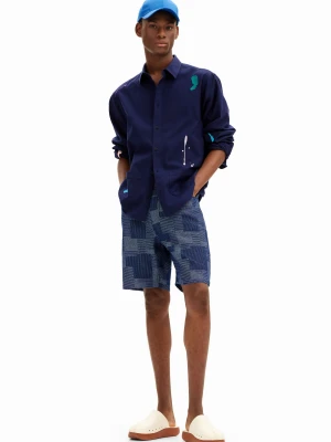 Szorty patch denim Desigual