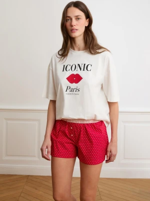 Szorty piżamowe w groszki z bawełną Etam