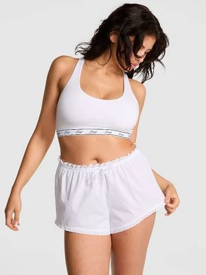 Szorty popelinowe z bawełny Victoria's Secret