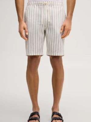 Szorty Russ w kolorze złamanej bieli w paski Joop