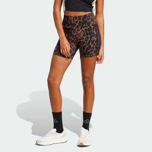 Szorty Seasonal Essentials Leopard Print Biker z 3 paskami Adidas