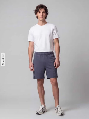 Szorty sportowe o kroju loose fit z domieszką bawełny Under Armour Antracytowy