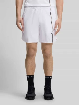 Szorty sportowe o kroju regular fit z detalami z logo model 'SH_TOC GAME 8 INCH' Boss Biały