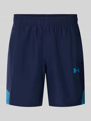 szorty sportowe o kroju regular fit z elastycznym pasem model 'UTILITY' Under Armour Granatowy