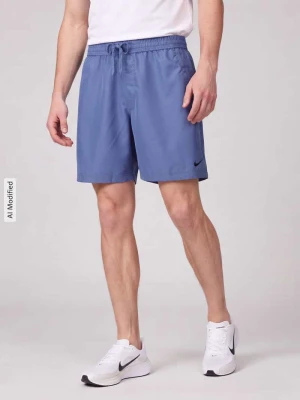 Szorty sportowe o kroju regular fit z nadrukiem z logo Nike Niebieski