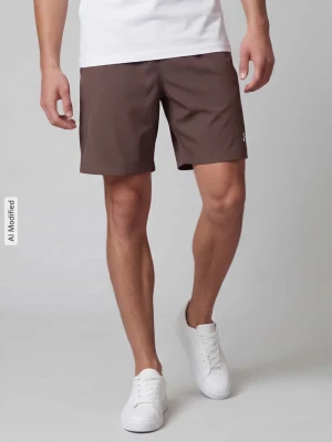 szorty sportowe o kroju regular fit z nadrukiem z logo Under Armour Błotnisty