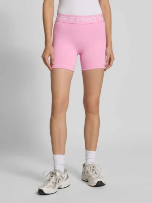 Szorty sportowe o kroju skinny fit z elastycznym paskiem z logo Nike Różowy