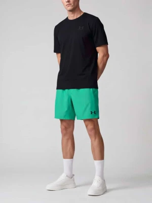 Szorty sportowe z elastycznym ściągaczem z logo Under Armour Zielony