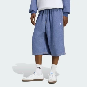 SZORTY TREFOIL ESSENTIALS MELANGE 14 INCH FRENCH TERRY Adidas Crew Blue Mel