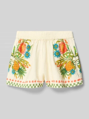 Szorty w całościowym wzorze z elastycznym paskiem Garcia