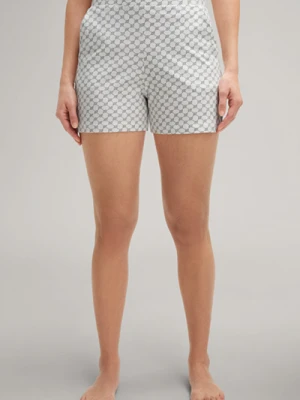 Szorty w kolorze złamanej bieli z chabrowym motywem Joop