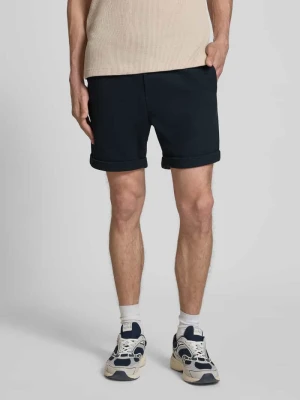 Szorty dresowe o kroju regular fit z dodatkiem wiskozy model 'NEWKODYL' Only & Sons Ciemnoniebieski