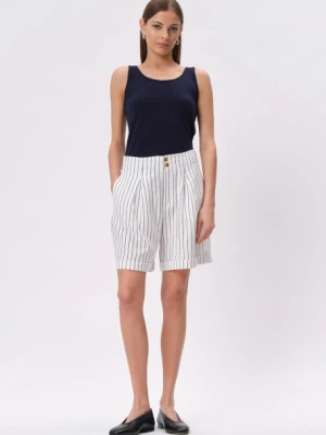 Szorty w paski z lnem Greenpoint