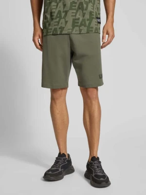 Szorty z detalem z logo EA7 Emporio Armani
