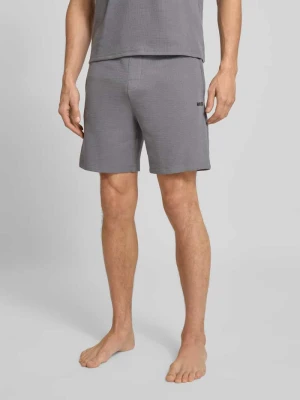 Szorty z dzianiny dresowej o kroju regular fit z mieszanki bawełny model ‘WAFFLE’ Boss
