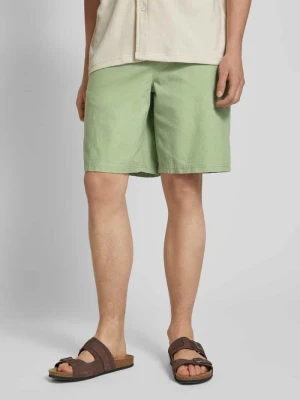 Szorty z dzianiny dresowej o kroju regular fit z mieszanki lnu model ‘BAY’ Blend