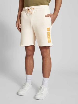 Zdjęcie produktu Szorty z dzianiny dresowej o kroju regular fit z nadrukiem z logo alpha industries
