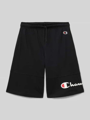 Szorty z dzianiny dresowej o kroju regular fit z nadrukiem z logo Champion