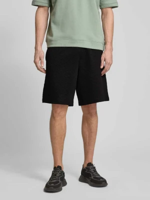 Szorty z dzianiny dresowej o kroju regular fit z nadrukiem z logo i dodatkiem wiskoy Armani Exchange
