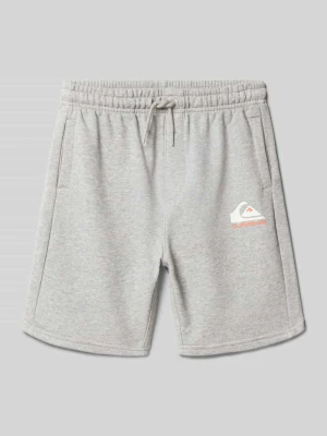 Szorty z dzianiny dresowej o kroju regular fit z nadrukiem z logo model ‘EASY DAY’ Quiksilver