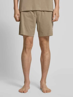 Szorty z dzianiny dresowej o kroju regular fit z nadrukiem z logo model ‘Laze’ HUGO
