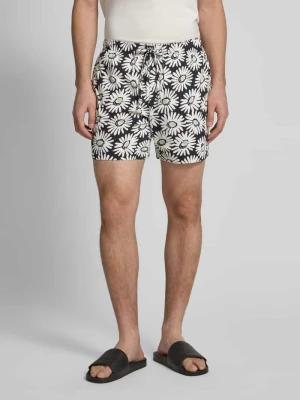 Szorty z dzianiny dresowej o kroju regular fit z naszywką z logo model ‘DAZZY’ HUGO