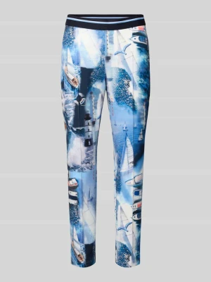 Szorty z dzianiny dresowej o kroju regular fit z wyhaftowanym logo Marc Cain