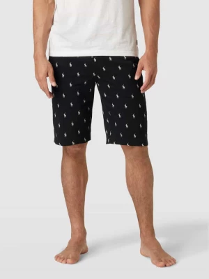 Szorty z dzianiny dresowej o kroju slim fit z nadrukiem z logo na całej powierzchni Polo Ralph Lauren Underwear