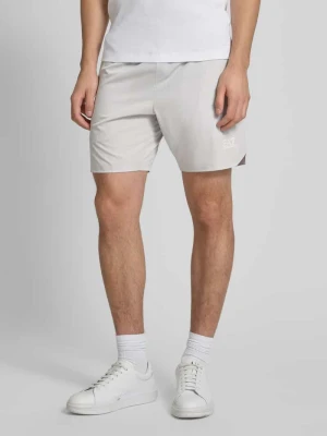 Szorty z dzianiny dresowej o luźnym kroju z nadrukiem z logo model ‘VENTUS’ EA7 Emporio Armani