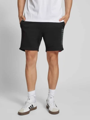 Szorty z dzianiny dresowej z elastycznym pasem i tunelem alpha industries