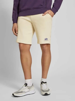 Szorty z dzianiny dresowej z elastycznym pasem i tunelem alpha industries