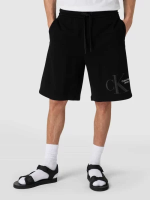 Szorty z dzianiny dresowej z nadrukiem z logo Calvin Klein Jeans