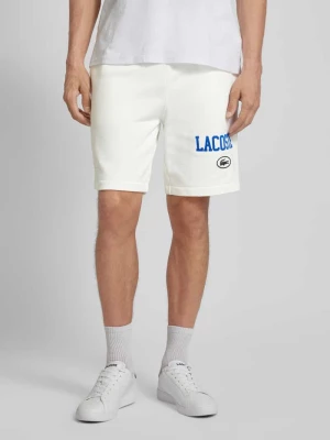 Szorty z dzianiny dresowej z nadrukiem z logo Lacoste