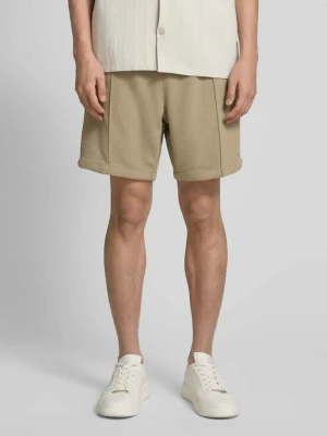 Szorty z dzianiny dresowej z nadrukiem z logo model ‘Ravis’ HUGO