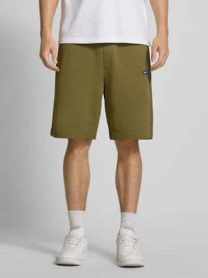 Szorty z dzianiny dresowej z naszywką z logo model ‘Nasensio’ Hugo Blue