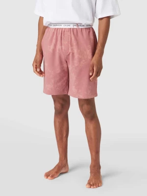 Szorty z dzianiny dresowej z paskiem z logo Calvin Klein Underwear